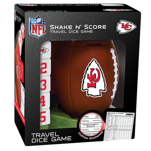 Masterpieces Adult Dice Game - Officially Licensed NFL Kansas City Chiefs Shake N' Score