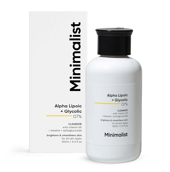 Minimalist 7 ALA & AHA Brightening Face Wash with Vitamin B5 For