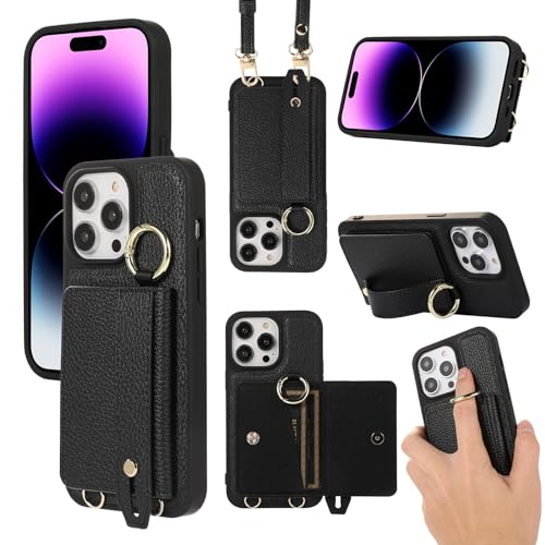 ZVEiphone16ProMax対応ケースiphone16promax背面手帳型ケース【カード収納】お札iphone16promaxケースショルダー【調整可能】2wayアイフォン16promax財布付き