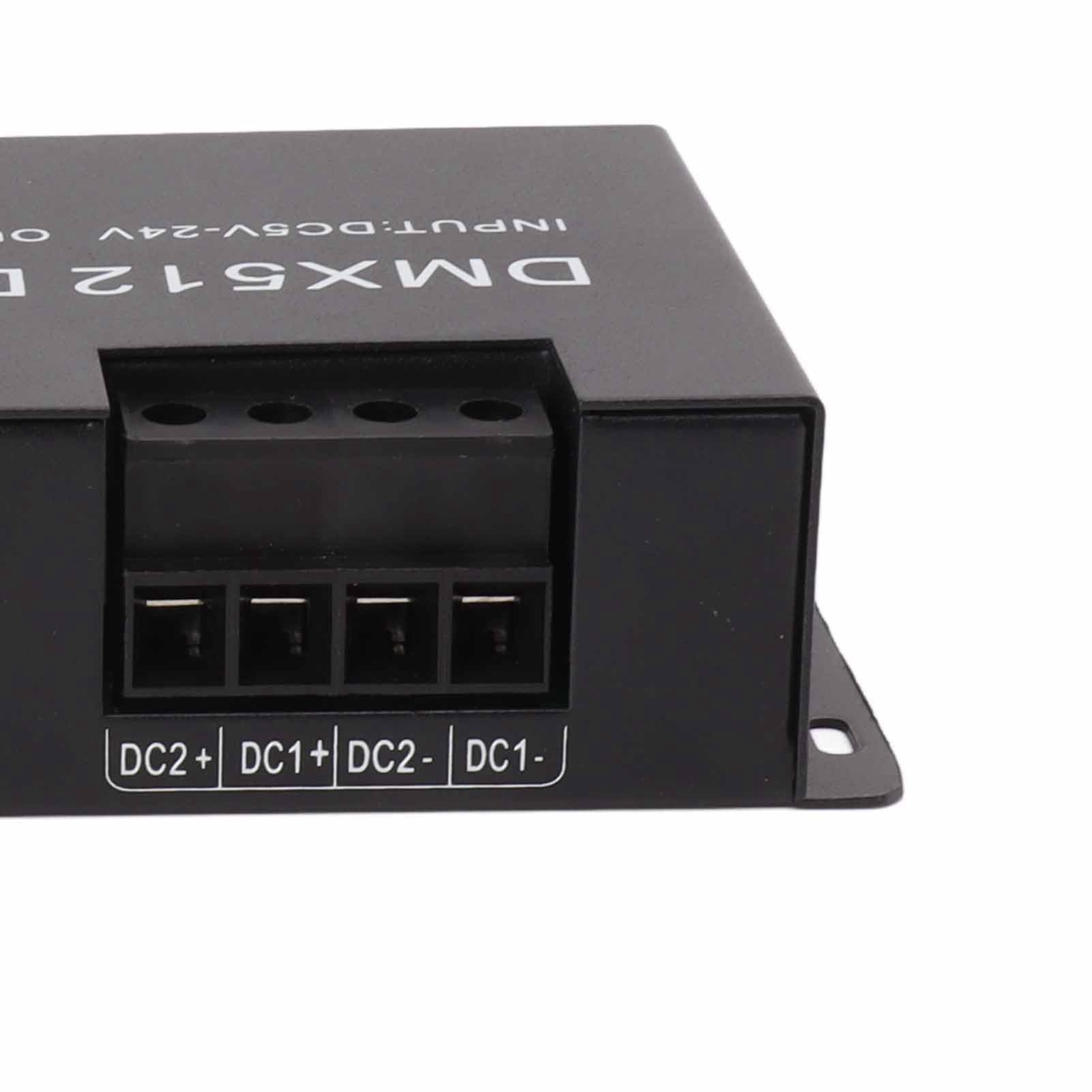 Controlador de intensidad RGBW DMX512, 24 canales DMX decodificador RGBW DMX512, controlador LED para escenario DC5V-24V, dispositivos de grabación de estudio