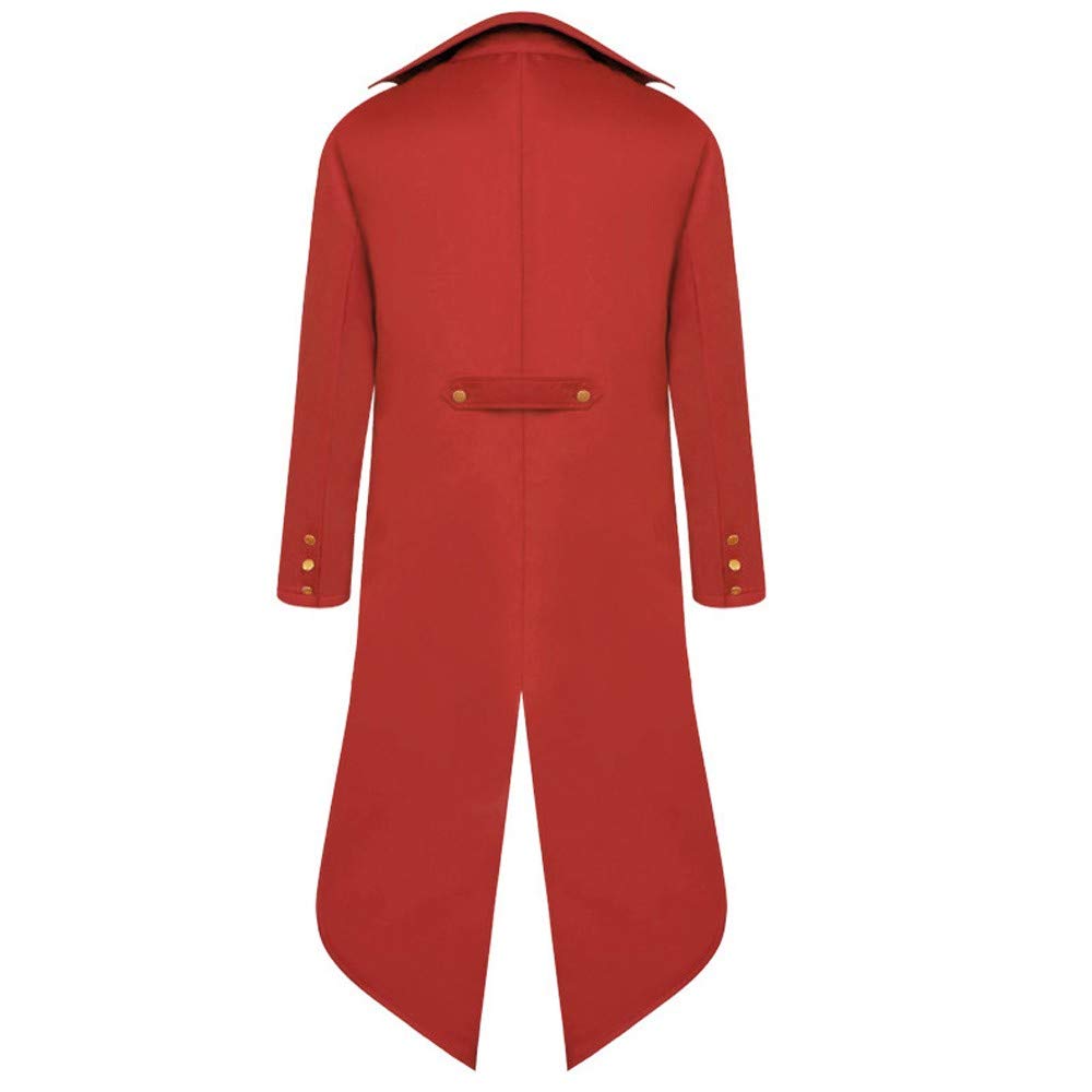 Mittelalter Steampunk Gothic Frack Jacke Smoking Samt Gothic Frack Steampunk Mantel Gehrock Mittelalter Viktorianische Uniform Lange Smoking Mittelalter Mantel Herren, Für Karneval Fasching Kostüm