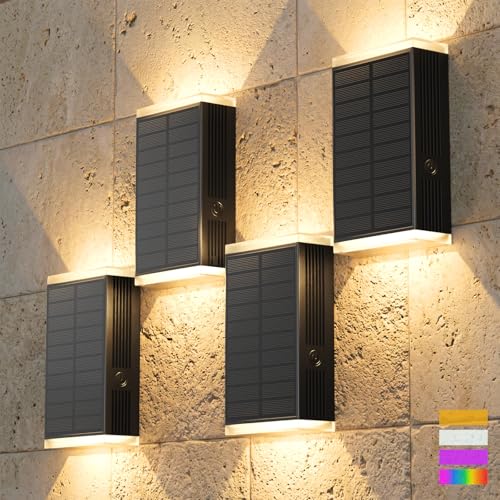 Applique murale solaire GBEAST éclairage extérieur multicolore pour sécuriser la maison