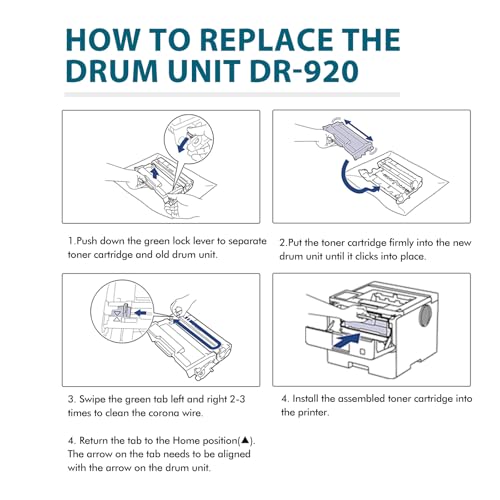 Image of DR-920 DR920 Drum Unit Black 2-Pack Compatible Replacement for Brother DR920 DR 920 DR-920 Drum Unit for HL-L6210DW L5210DW L5215DW L6217DW L6310DW L6415DW MFC-L5710DN L5710DW Printer