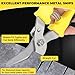 XUDYVCO Tin Snips for Cutting Metal Sheet, Upgrade Heavy Duty Aviation Tin Snips with Sharp Stainless Steel Blade, Professional 8IN Straight Cut Metal Snips for Sheet Metal, Aluminum, Cardboard, Cable
