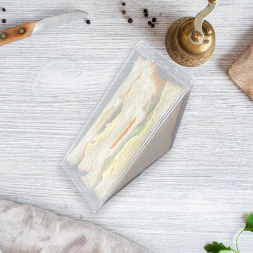 Cajas de sándwich triangulares porta sándwich hermético para mochilas escolares 4