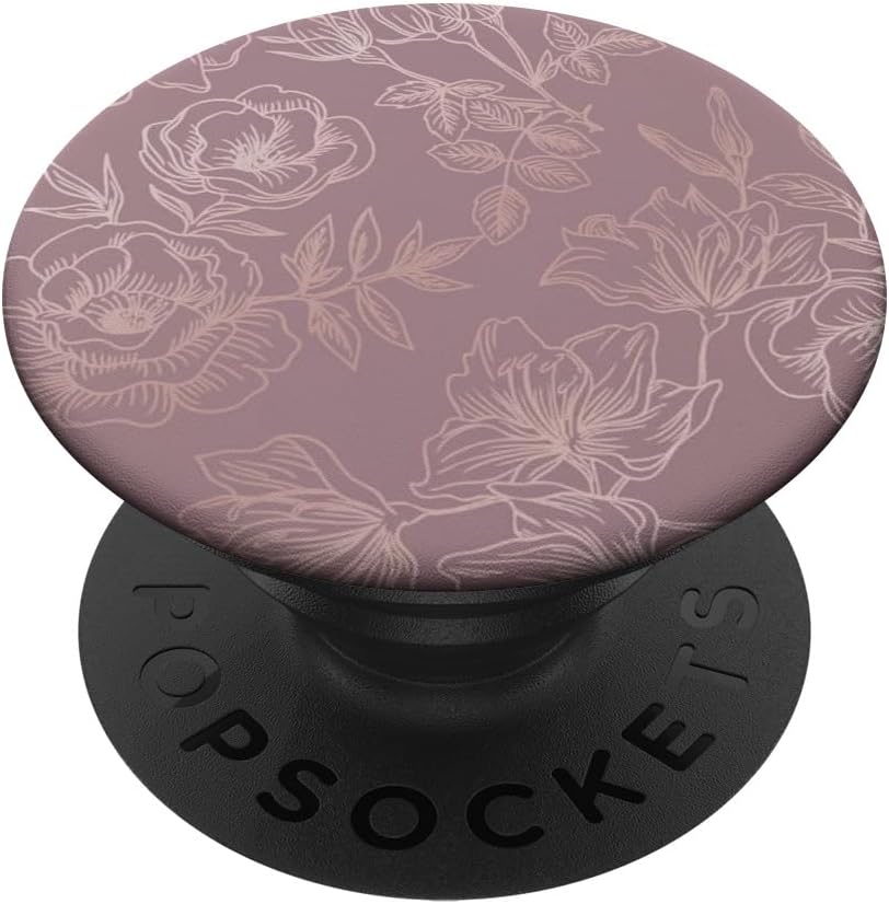 Dusty Rose Floral PopSockets PopGrip for MagSafe