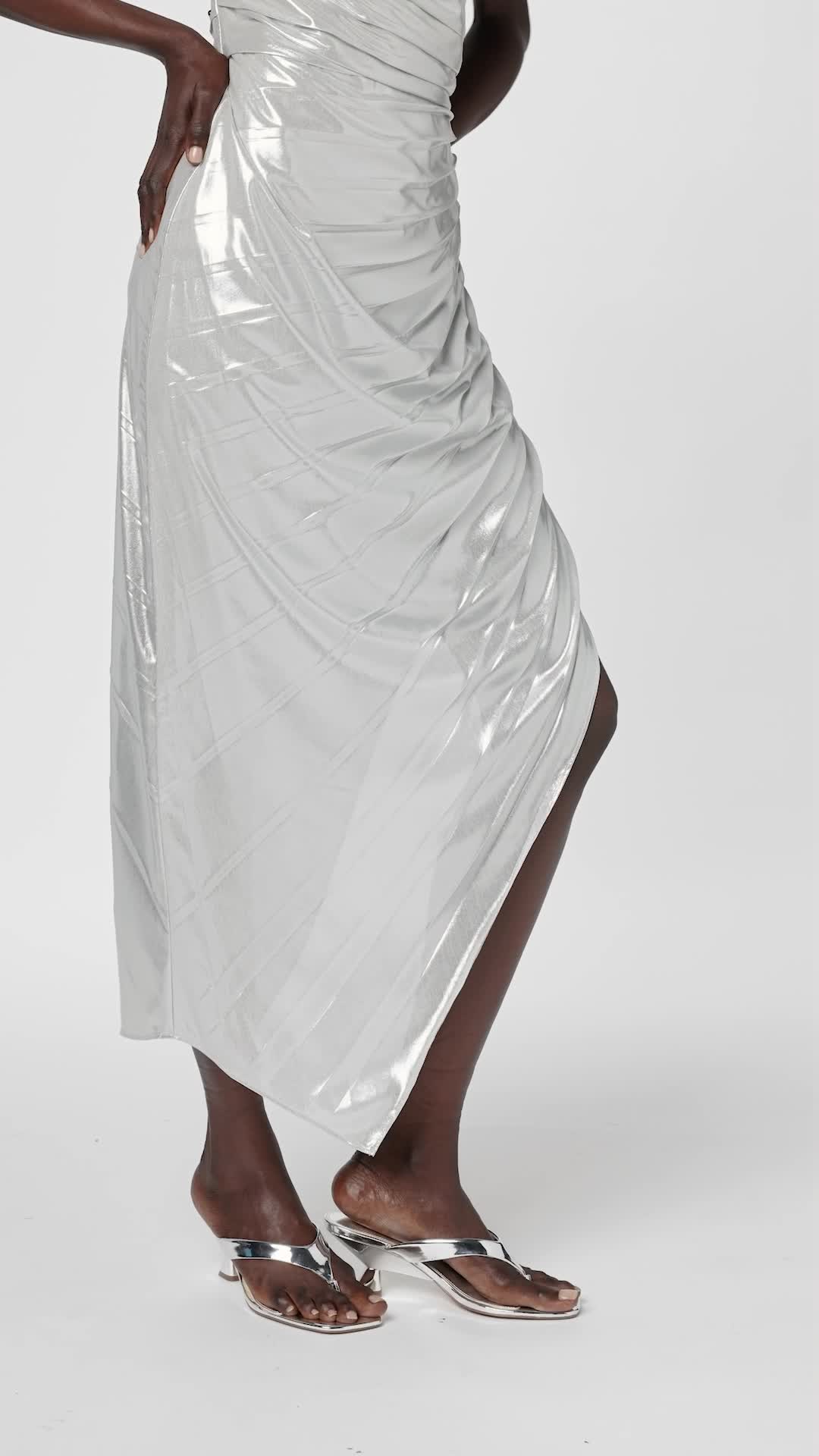 Amazon.com: BCBGMAXAZRIA Womens One Shoulder Neck Sunburst Pleated