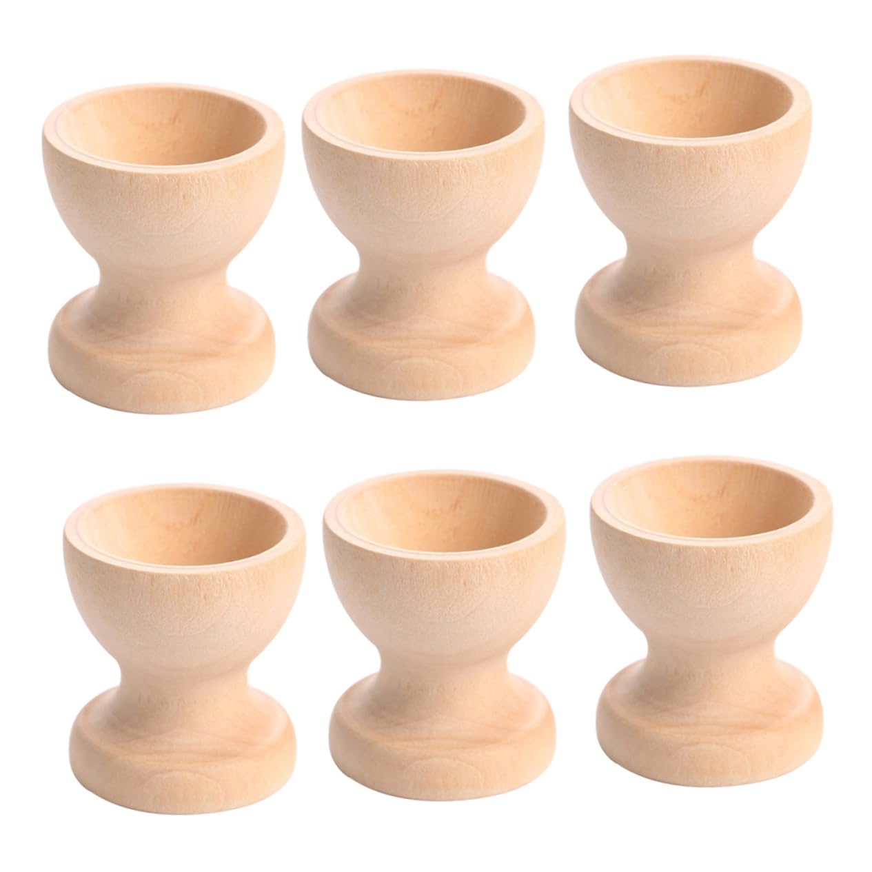 Ciieeo Egg Tray Container 6pcs Wooden Egg Holder Kitchen Tabletop Storage Holder
