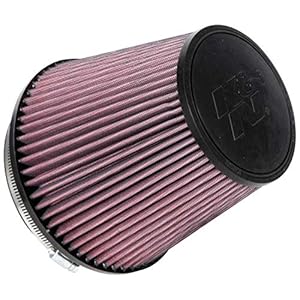 K&N Universal Clamp-On Air Intake Filter: High Performance, Premium, Washable, Replacement Air Filter: Flange Diameter: 6 In, Filter Height: 6.5 In, Flange Length: 1 In, Shape: Round Tapered, RU-1042