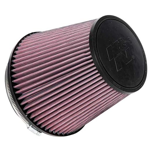 K&N Universal Clamp-On Air Intake Filter: High Performance, Premium, Washable, Replacement Air Filter: Flange Diameter: 6 In, Filter Height: 6.5 In, Flange Length: 1 In, Shape: Round Tapered, RU-1042