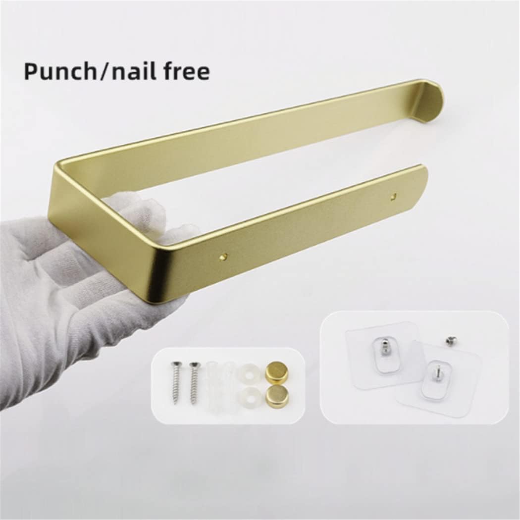Brushed Gold Toilet Paper Holder Towel Hooks Aluminum Bedroom Accessories Wall Mount Bath Hardware Sets