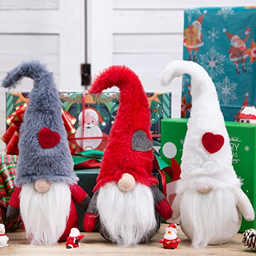 VGOODALL Weihnachtsdeko Wichtel Figuren, 3 Stücke Handgemachte...