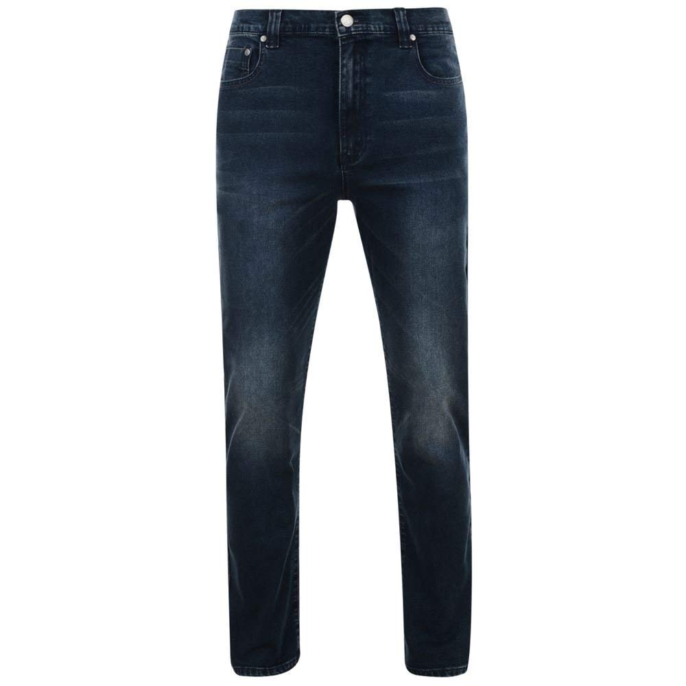 Kam Men's Extra Tall Stretch Dark Wash Jeans (Aron) in Waist 44W x L38