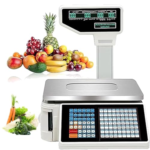 Báscula digital con escáner y doble display para comercio miniatura 1