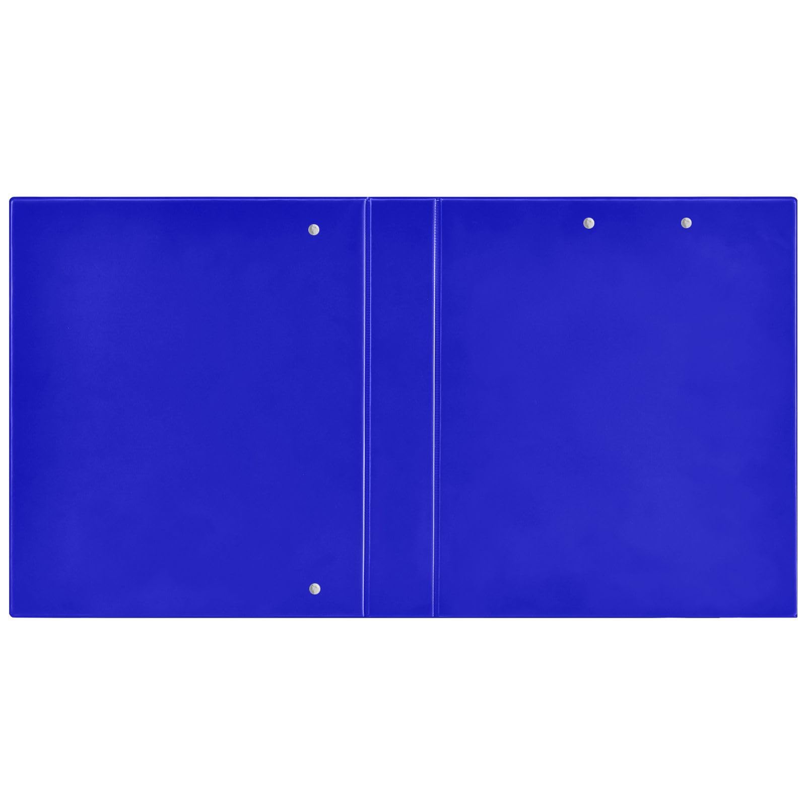 Raccoglitori blu medio da 3,8 cm, 3 anelli, raccoglitori ad anelli a D, 3 anelli con portablocco, raccoglitore flessibile, per scuola, 3 anelli (confezione da 2)