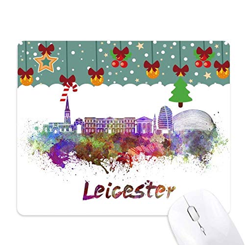 Tapis de souris aquarelle Leicester, le cadeau de Noël idéal pour passionnés