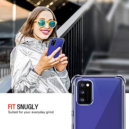 Image of Lustree Back Cover Transparent Case Compatible with Samsung Galaxy A31 | Clear + TPU Case with 4 Corner Air Cushion Protection & Camera Protection | Slim& Stylus Cover