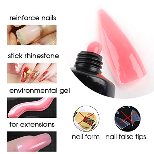 LEEDY Nagelverlängerung Gel Set, Nägel Polygel Nail Kit mit 3 Farbe Verlängerungskleber Polygel Set Starterset Gel… – Bild 2