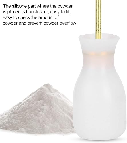 Miniatura 5 de Mokernali Plumero de polvo, aplicador de polvo, rociador de jardín con tubo largo de cobre, plumero de bombilla para plantas de jardín para