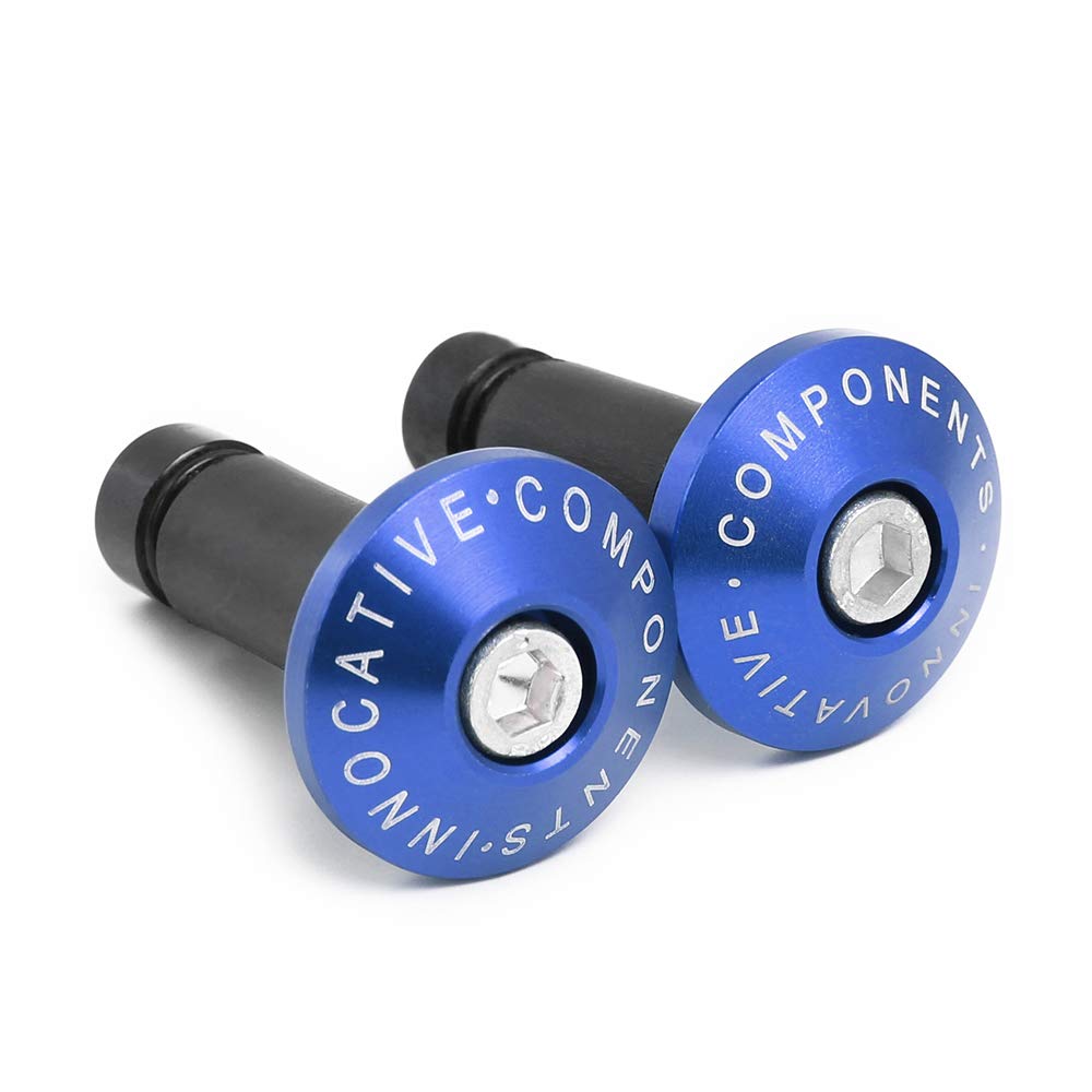 Ø22mm (7/8") Contrappesi per manubrio,Set Moto Manubrio Blocco Manopole Tappo Alluminio universali Tappi Manubrio Mtb Bici,Blu