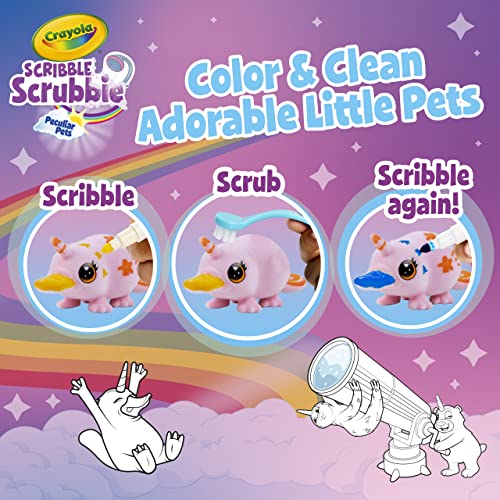 Crayola Scribble Scrubbie Peculiar Pets Rainbow Tub Set, Grooming Pet Toy for Girls & Boys, Toy Animal, Gifts for Kids, Ages 3+ 3 51OV YZACrL. SL1000