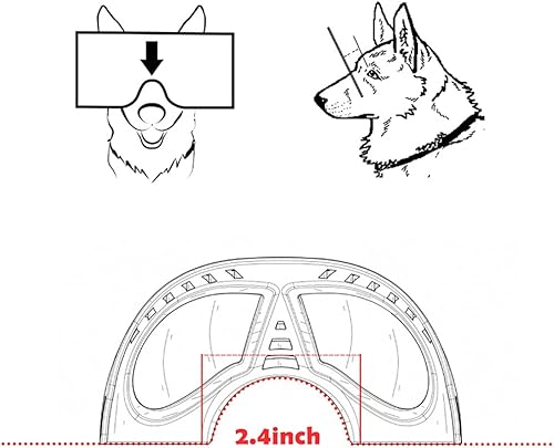 Miniatura 4 de Gafas de sol para perros medianos o grandes, anti-UV, impermeables, resistentes al viento, a prueba de nieve, protección ocular para perros de