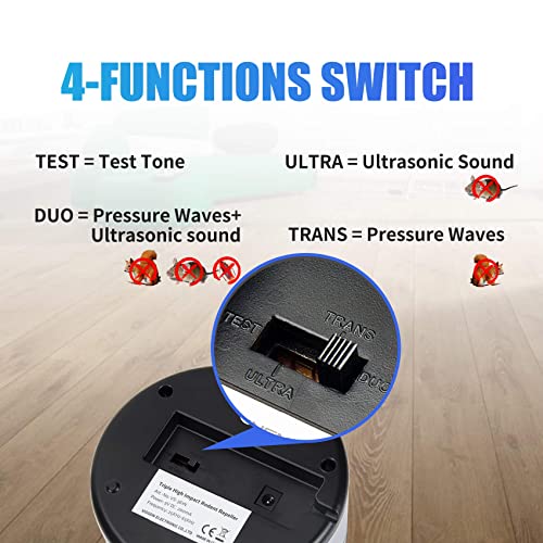 Diaotec Squirrel Repellent Mouse Deterrent Indoor Ultrasonic Squirrel Repeller Pressure Wave Pest Deterrent Control Chaser Squirrels Mouse Mice Rats And Other Rondents Indoor Use #TOP6