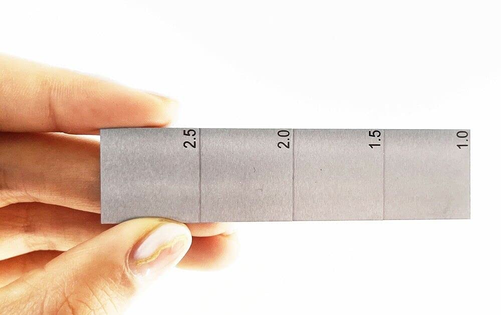 Ultrasonic Calibration Block 4 Step Calibration Block for Ultrasonic Thickness Gauge Thickness and Linearity Calibration with Thickness 1mm 1.5mm 2mm 2.5mm 1018 Carbon Steel