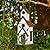 Glitzhome 20" H Oversized Wood Hanging Birdhouse for Outdoors Distressed Cottage Painted Bird House 3-Story Villa Rustic Bird House for Bluebird Wren Chickadee Sparrow Bird