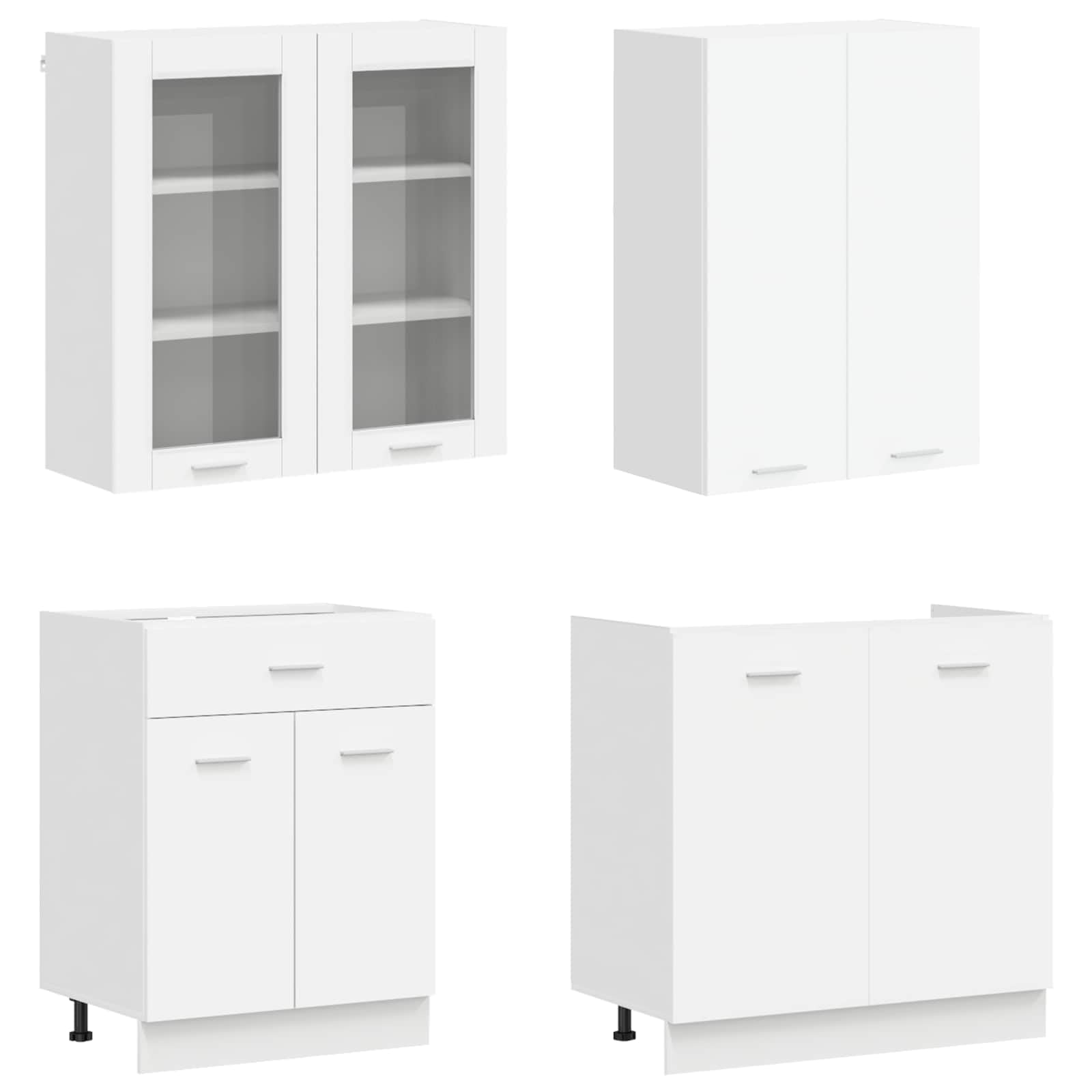 Cucina Lyon 4 PZ 80x31x80 Legno Bianco