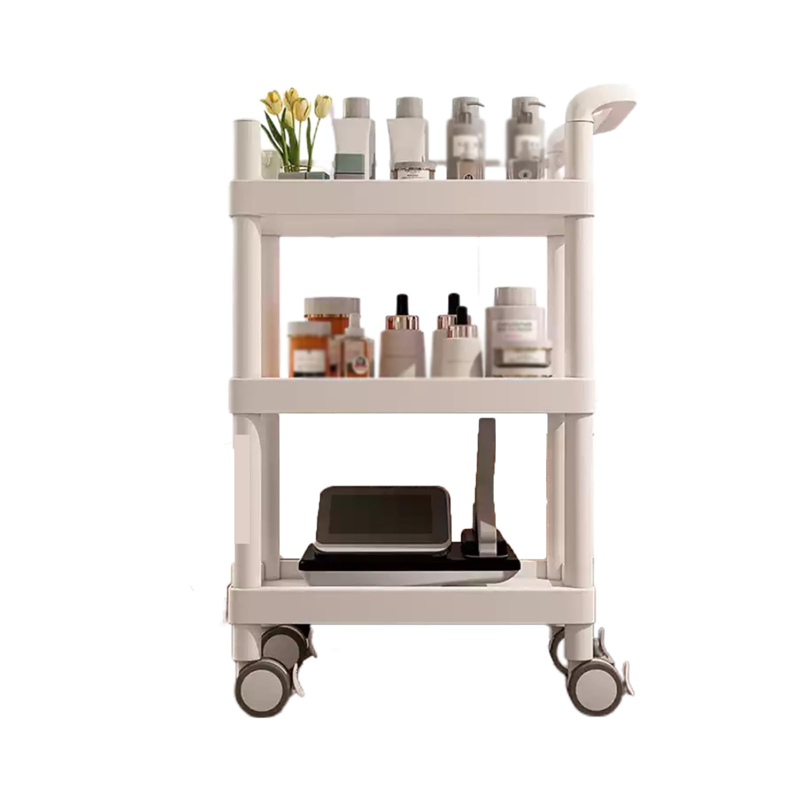 Barbershop Trolley Multifunctional Mobile Trolley Beauty Trolley with Workbench,Large Storage Capacity with 4 Universal Mobile Pulleys,can be Used as A Barbershop Tool Organizer for Hairdressers(Style