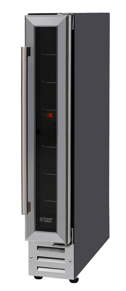 Russell Hobbs Stainless Steel 22L Wine Cooler - 7 Bottle Capacity - 5-18°C Temperature Range