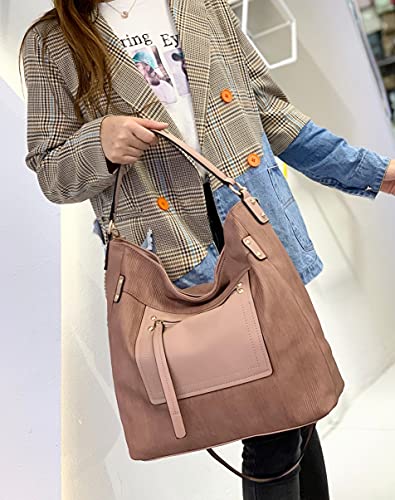 Image of Embossed Hobo Bags for Women Leather Large Crossbody Bag Womens Casual Hobo Purses and Handbags Tote Shoulder Bags