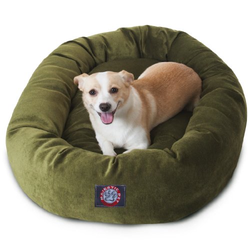 Image of Majestic Pet Villa 32 Inch Shredded Memory Foam Dog Bed for Medium Sized Dog 32x23x7 Inch-Orthopedic Pet Bed - Washable Medium Puppy Mat with Head Support-Fern