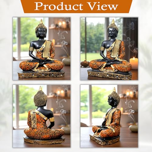 Image of GLUN Sitting Buddha Statute, Idol Statue Showpiece for Home Decor Decoration,