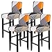 NIBESSER Housse Tabouret de Bar Lot de 4 2 Housse Tabouret Bar Industriel Couverture Chaise de Bar Scandianve Protege Chaise Recouvre Chaise Salle a Manger Universelle Extensible Imprimé Motif