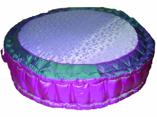 Bacati - Jaipuri Purple & Pink Floor Pillow 26 inch Round