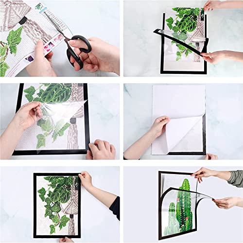 Huacan Diamond Painting Frames 12x16in/30x40cm, Magnetic Diamond Art Frame Self-Adhesive (4 Pack) - Image 5