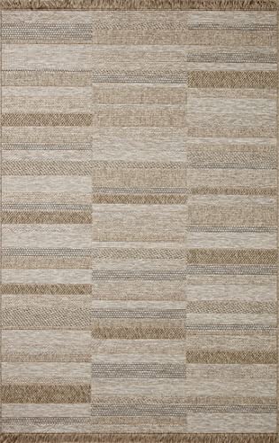 Loloi II Dawn Collection Indoor/Outdoor DAW-03 Brown 7'-8" x 10' Area Rug - Image 3