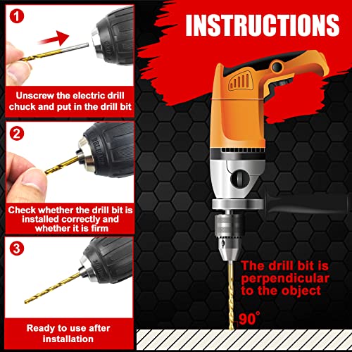 Image of YIYITOOLS Titanium Twist Drill Bit Set 21 Piece Fit for Cutting Hard Metals，Such as Stainless Steel, Aluminum Alloy and Titanium Alloy 21 Pieces