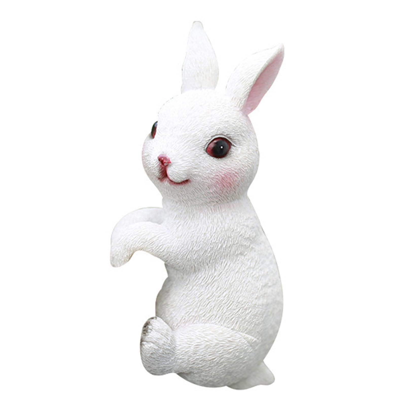 YXCQHZM Resin Animal Statue Flowerpot Garden Ornaments Outdoor Hugger Figurines Hanging Decor Patio Gardening Sculpture (Rabbit)