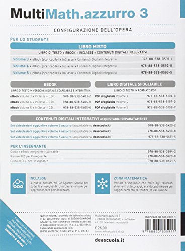 Multimath azzurro. per le Scuole superiori. con