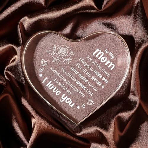 Image of Gifzy Gifts for Mom, Mum Birthday Gift, I Love You Mom Gifts - Mother Acrylic Keepsake - Best Christmas Mother Day Gift for Mum from Daughter Son