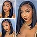 UCUVIC 14 Inch Brazilian Straight Bob Wig Human Hair HD Lace Front Wigs Pre Plucked Glueless Side Part Lace Frontal Bob Wigs 180 Density Ailwelia