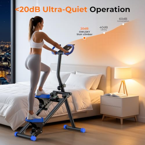 Image of OWLSKY Stair Stepper for Home,Vertical Climber Exercise Machine with Stable Triangular Frame, Smooth & Quiet Motion, Full Body Workout Equipment