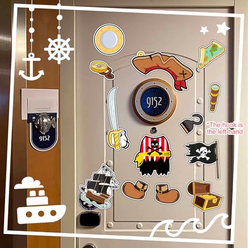Decoraciones magnéticas de puertas náuticas grandes 14 piezas miniatura 3