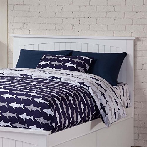 Leo & Lacey Full Panel Headboard in White Beachfront Decor