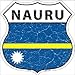 Nauru Flag Highway Shield Metal Sign HS-345