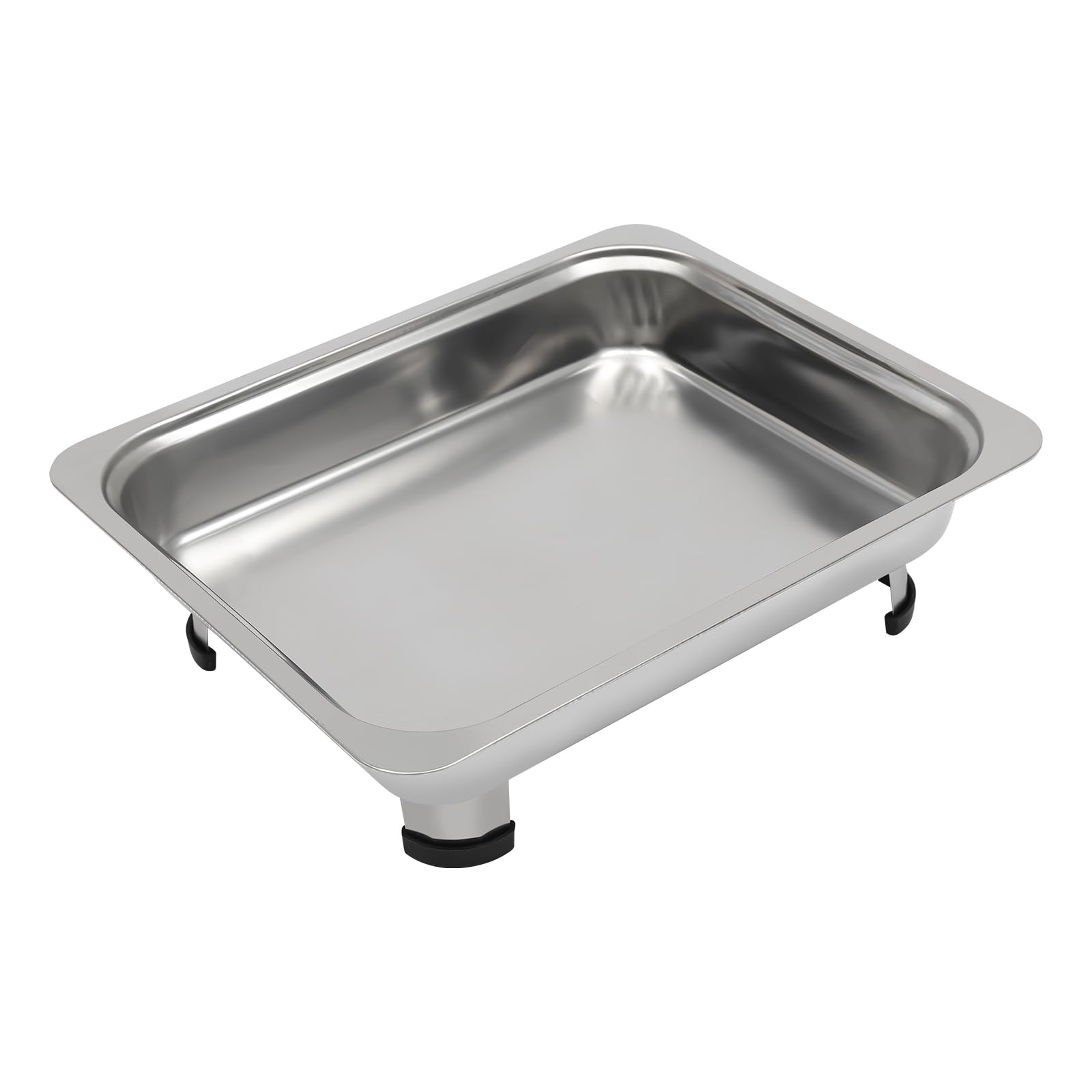 Pojemnik na żywność 4 szt. chafer pan bufet tacki z pokrywką, prostokątne naczynia do chafingu ze stali nierdzewnej, pojemnik utrzymujący ciepło jedzenia, do cateringu, bufetu i na imprezę