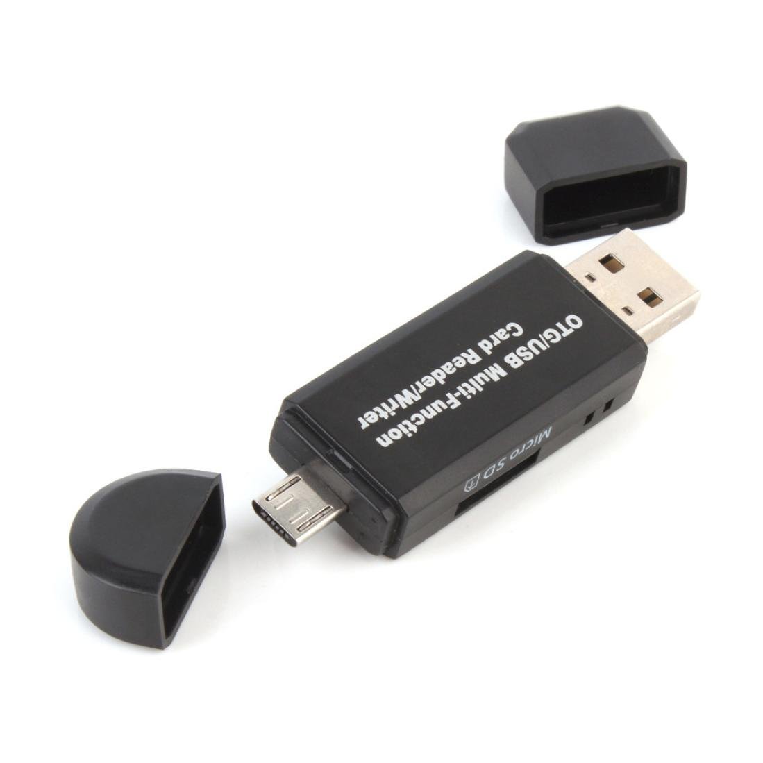 Card Reader, YJM Mini USB 2.0 +OTG Micro SD/SDXC TF Card Reader Adapter U Disk for Phone& Computer